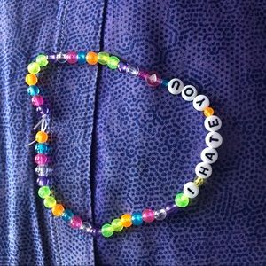 Custom made “I•Hate•You•💟” kidcore chocker